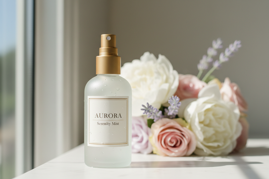 room mist with flower in background